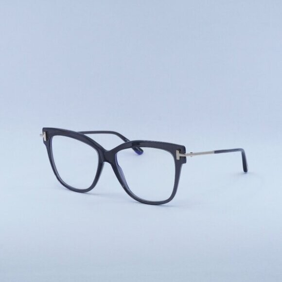 🕶️ New Tom Ford FT5704-B 020 Eyeglasses - Grey/Gold Frame, 54mm - Picture 1 of 10